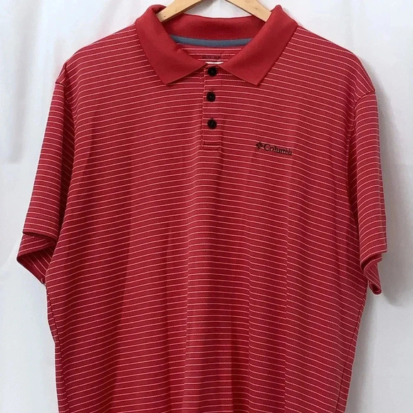Men’s Columbia Short Sleeve Striped Golf Polo  Size XL EUC - Picture 2 of 6